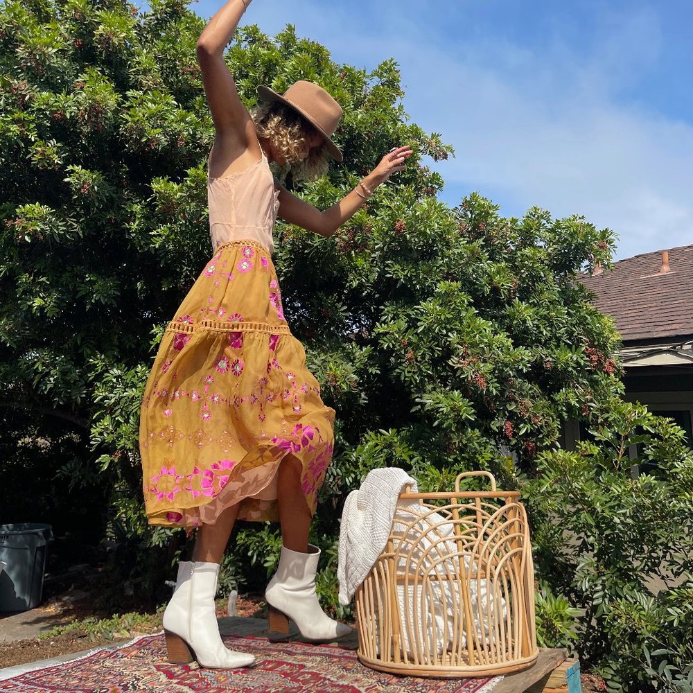 Mayan Floral Maxi Skirt